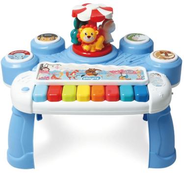 Imagem de Mesinha Musical Carrossel dos Bichinhos com Sons Interativos e Luzes Azul Cardoso Toys