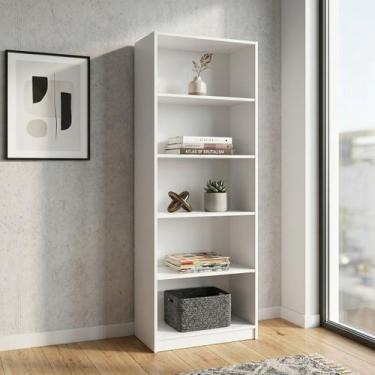 Imagem de Estante de Livros 52CMX175CM Multiuso 5 Nichos Montreal Yescasa Branco
