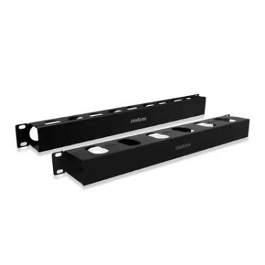 Imagem de Organizador De Cabos Intelbras Och1u 80, Para Rack 1u 80 Mm, Preto