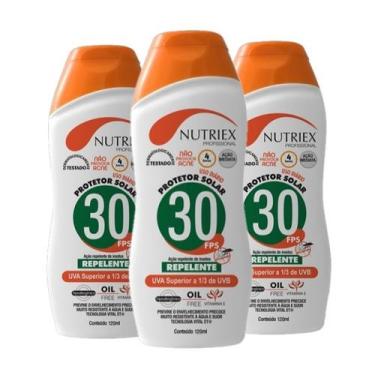 Imagem de Kit 3 Protetor Solar Fps 30 C/ Repelente 120ml Nutriex