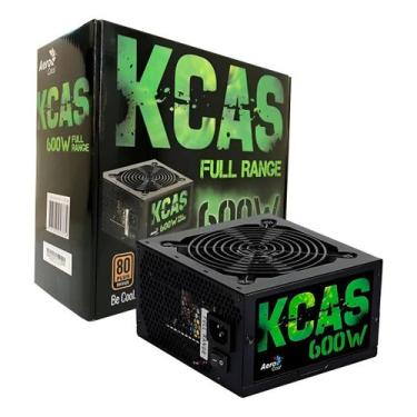 Imagem de Fonte Gamer Atx Aerocool Kcas 600w 80 Plus Full Range Apfc Preto, Pret