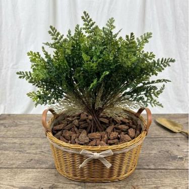 Imagem de 15 Hastes de Samambaia Artificial 35cm para Compor Vasos, Jardins Vert