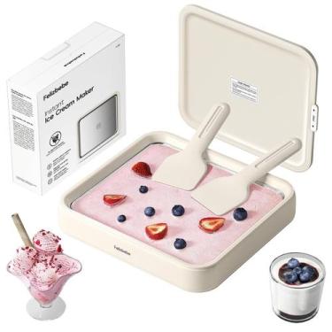 Imagem de Sorveteira laminada Felizbebe Instant com tampa e 2 espátulas