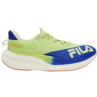 Imagem de Tênis Fila Racer Speedzone Masculino - Verde/Azul Royal/Laranja 41, 41