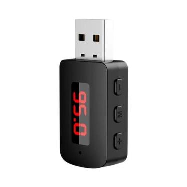 Imagem de Receptor Mini USB Bluetooth 5.4 Com Display LED, Kit De Chamadas Mãos-