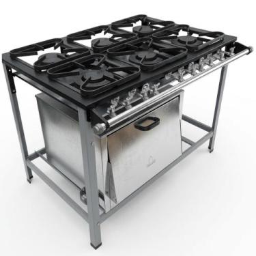Imagem de Fogao 6B M-15 M/m S2020 30X30 Perfil 5Cm C/ Forno - Metalmaq