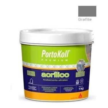 Imagem de Rejunte Acrílico Premium Portokoll 1 Kg Preto Grafite