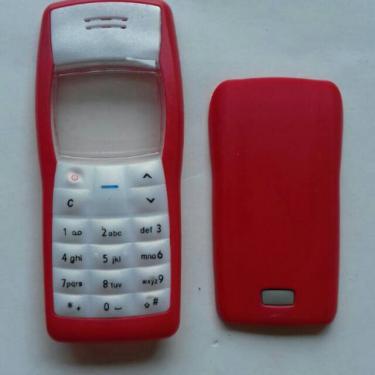 Imagem de Carcaça de celular Nokia 1100-Vermelho Nova