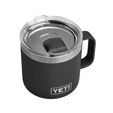 Imagem de YETI Caneca Rambler 400 ml, isolada a vácuo, aço inoxidável com tampa MagSlider, preta