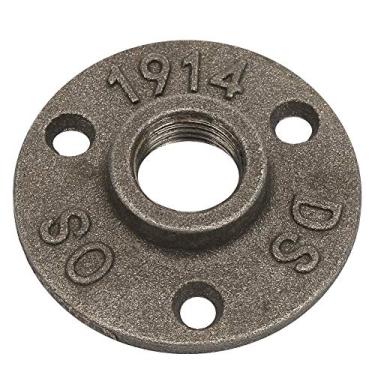 Imagem de Base de flange de 1/2 ", 10 unidades, 3 furos 65mm DN15 Flange de base de tubo Rosca decorativa de piso Flange de encaixe de tubos Liga/ferro fundido opcional (ferro fundido)