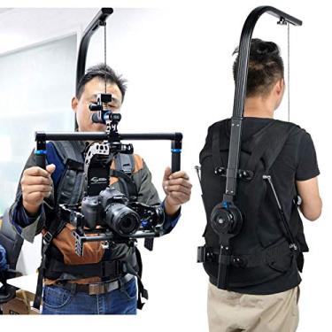 Imagem de Colete de suporte para câmera de vídeo, com estabilizador de câmera de braço, clipe retrátil, 3-18 kg de absorção de choque, com cintos de cintura e peito, para eventos esportivos, documentários, notícias, movimento