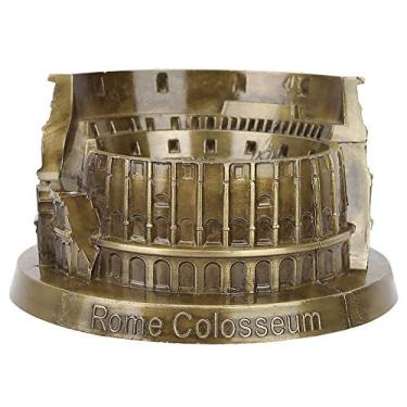 Imagem de Modelo de Coliseu, estátua vintage de coliseu romano em miniatura, ornamento de decoração artificial para escritório, casa, arte, decoração de mesa, para amantes de história, artistas, colecionadores