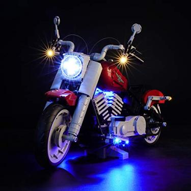 Imagem de Briksmax Kit de iluminação LED para Creator Harley-Davidson Fat Boy – Compatível com Lego 10269 modelo de blocos de construção - não inclui o conjunto Lego
