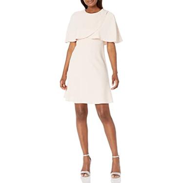 Imagem de Adrianna Papell Vestido feminino Divine Crepe Capelet, Blush alegre, 50