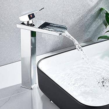 Imagem de Cachoeira preta bacia mais alta lavatório armário de banheiro torneira do banheiro tinta preta torneira de furo único, cromo, alto B, China