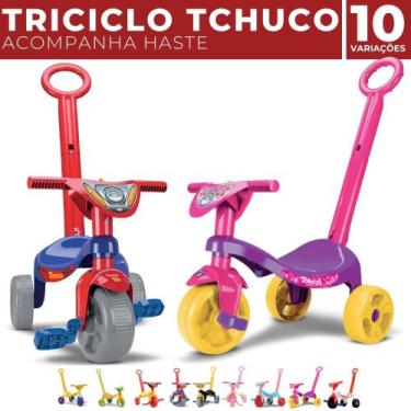 Triciclo Infantil Carrinho Motoca Passeio C/ Empurrador Bebê - MARAL -  Velotrol e Triciclo a Pedal - Magazine Luiza