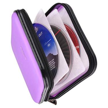 Imagem de XiongYe Carteira de CD DVD, resistente com capacidade de 32, suporte de DVD CD para carro, disco de armazenamento portátil de DVD/VCD, capa rígida, suporte de disco de CD de carro, livreto, carteira