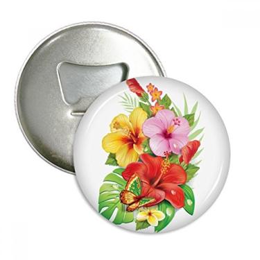 Imagem de Buquê de flores borboleta melhor desejo abridor de garrafas ímã de geladeira emblema multifuncional