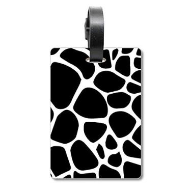 Imagem de Girafa Animal Art Grain Ilustração Padrão Mala Etiqueta Cartão de Bagagem Pendurado Etiqueta Scutcheon Etiqueta, Multicolorido.