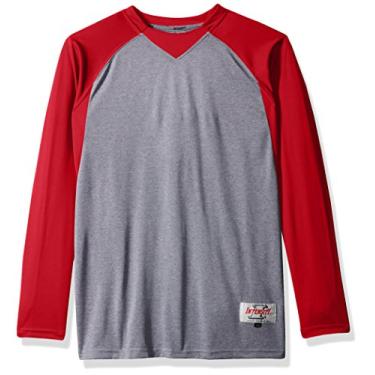 Imagem de Camiseta de beisebol Raglan Intensity Boys, Oxford/Scarlet, X-Large