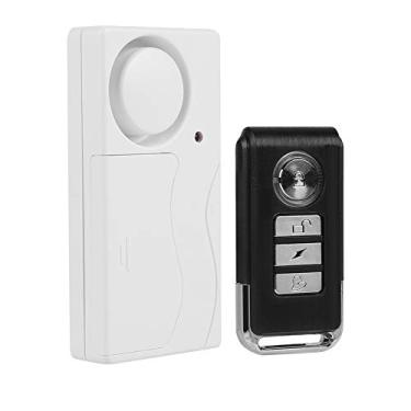 Imagem de Sensor de porta sem fio Alarme Chime Alerta de entrada de janela de segurança doméstica com sensor de ímã de vibração + Controle remoto para casa / garagem / loja