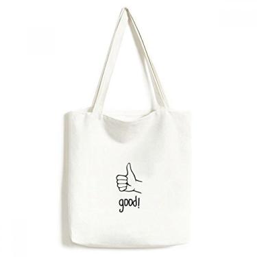 Imagem de Polegar preto personalizado gesto bolsa sacola de compras bolsa casual bolsa de mão