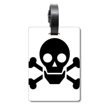 Imagem de Dangerous Chemical Frightful Circle Symbol Bagagem Etiqueta Cartão de Bagagem Scutcheon Etiqueta