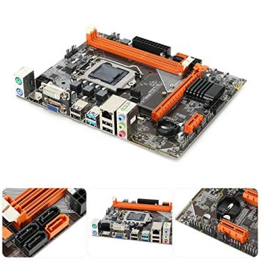 Imagem de Placa-mãe de desktop para disco rígido de alta velocidade B75 M.2 1155 pinos USB3.0 SATA3 DDR3, placa-mãe MATX de computador de 1155 pinos, NVME NGFF modo duplo,