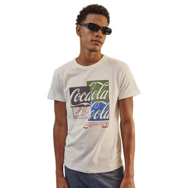 Imagem de Camiseta Masculina Estampada Coca-Cola Manga Curta Off White-Masculino