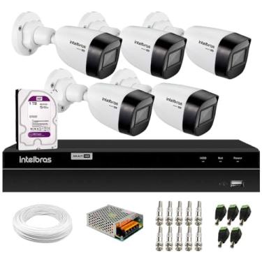 Imagem de Kit 5 Câmeras Intelbras Vhd 1130 B Hd 720p com Lente 2.8mm Visão Noturna 30m Resistente à Chuva Ip67 + Dvr Intelbras Mhdx 1208 8 Canais + Hd 1tb