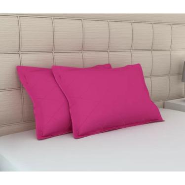 Imagem de Kit de Fronhas Matelassê Zono Enxovais 2 peças em Malha 100% Algodão Rosa Minie