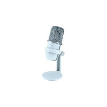 Imagem de Microfone Gamer HyperX SoloCast Podcast, USB Gaming, PC, PS5, PS4, Mac, Redução de Ruídos, Branco - 519T2AA
