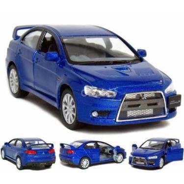 Imagem de Miniatura Carrinho de Ferro Mitsubichi Lancer Evolution 2008 (azul)