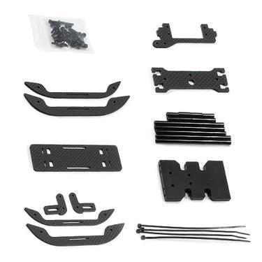 Imagem de AMK 313mm Wheelbass Carbon Fiber 1/10 LCG Chassis Frame Rails RC Crawler Body Builder Kit with Bull Bars POM Skid Plate SOA Mount Axial SCX10 Upgrades (Accessories)