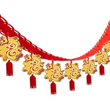 Imagem de Generic Ano do dragão chinês 3 metros de material de feltro pendurado do festival da primavera da guirlanda, estilo C