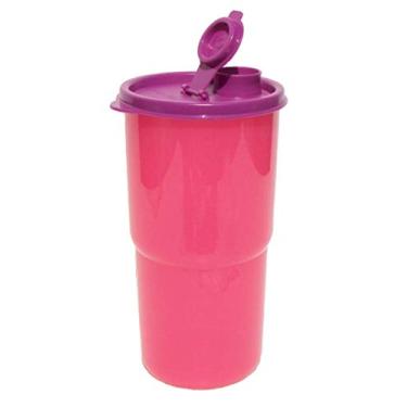 Imagem de Tupperware Copo de viagem ThirstQuake Mega Tumbler grande rosa e roxo