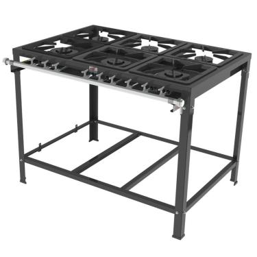 Imagem de Fogão Progás 3 Queimadores Simples e 3 Duplos PMSD-63 G2