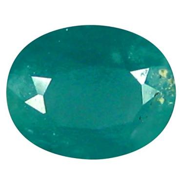 Imagem de Pedra preciosa solta de grandierita verde azulado não aquecida com forma oval de 0,35 ct (5 x 4 mm) da Deluxe Gems