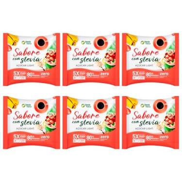 Imagem de Kit 6 Açúcar Light Sabore com Stevia Adoça e Rende 5x mais Stevia Natus 500g
