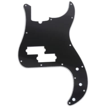 Imagem de Musiclily Pro 13 Furos Estilo Moderno Escudo Baixo Pickguard para Americana Precision Bass 4 Cordas, 3 Camadas Preto