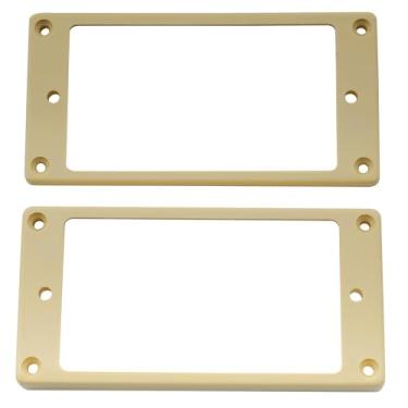 Imagem de Musiclily Pro Base Reta Kit com 2 Molduras Plástica para Guitarra Captador Humbucker Braço e Ponte, Creme