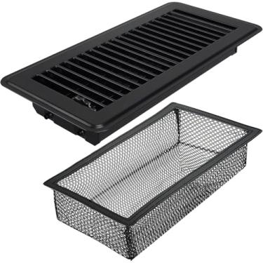 Imagem de Registro de piso com design com persiana, 10 cm x 25 cm (medidas de abertura do duto), marrom (1 peça 5 x 30)