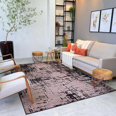 Imagem de Tapete Sala Premium 300x200 Decorativo Moderno Para Quarto Elegante Luxuoso (ROMA 70 MARROM)