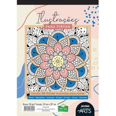 Imagem de Bloco de Ilustrações Para Colorir, Jandaia, A4, 180 Gramas, 28 Folhas