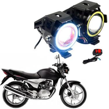 Imagem de Par Farol de Milha paara Moto Honda CG 150 START 2015 Angel Eye U7 Min