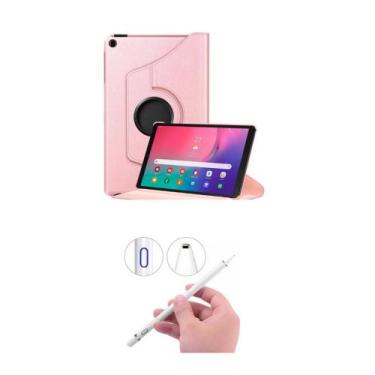 Imagem de Capa Giratória + Caneta Touch Recarregável Ponta Fina Para Tablet Amaz