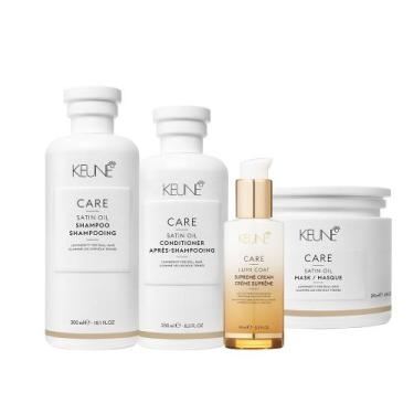 Imagem de Kit Keune Care Satin Oil Shampoo Condicionador Mask Supreme (4 produto