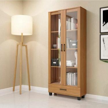 Imagem de Cristaleira Duas Portas de Vidro 77 cm Dalla Costa 100% MDF - Pradel S