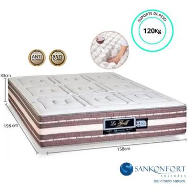 Imagem de Colchão Casal Queen Sankonfort Le Griff 158x198x33 (Linha Alta Firme)