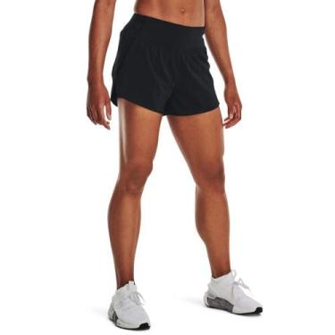 Imagem de Shorts de Treino Feminino Under Armour Flex Woven 2-in-1, Preto, GG